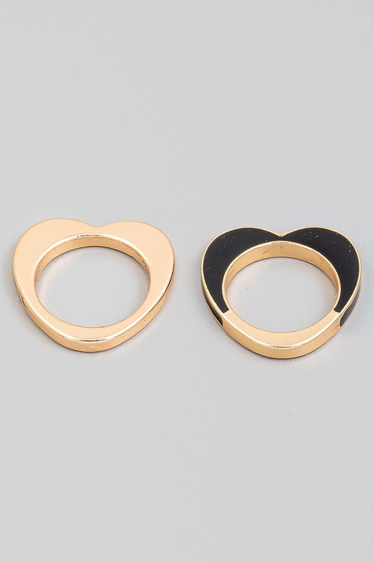 Kennedy Heart Ring Set