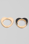 Kennedy Heart Ring Set