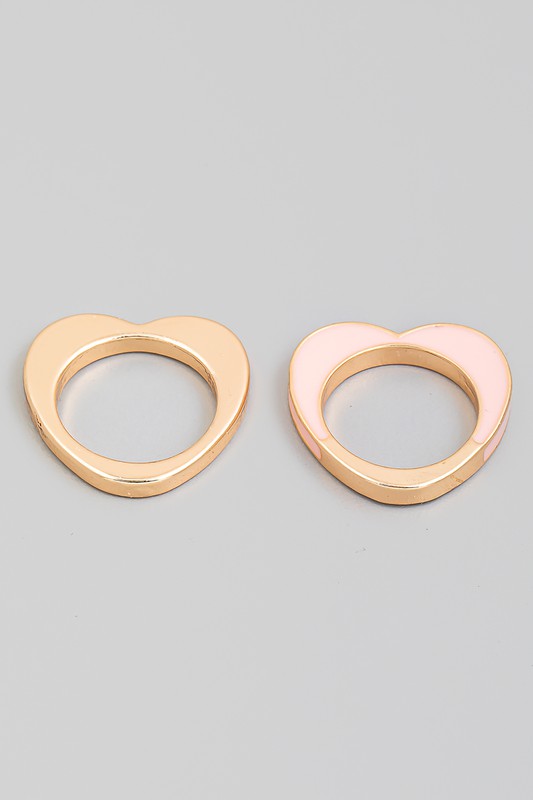 Kennedy Heart Ring Set