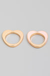 Kennedy Heart Ring Set