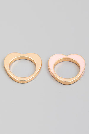 Kennedy Heart Ring Set